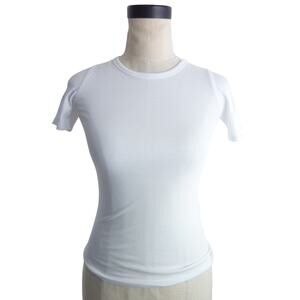 NWOT Everlane Crew Tee Cotton White Micro Rib Soft Size XXS